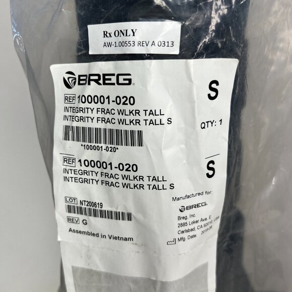 Breg Integrity Fracture Walker Boot Tall Size Small Black 100001-020 NEW - Picture 4 of 8